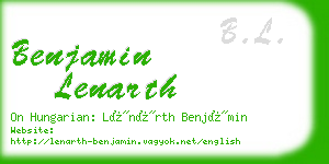 benjamin lenarth business card